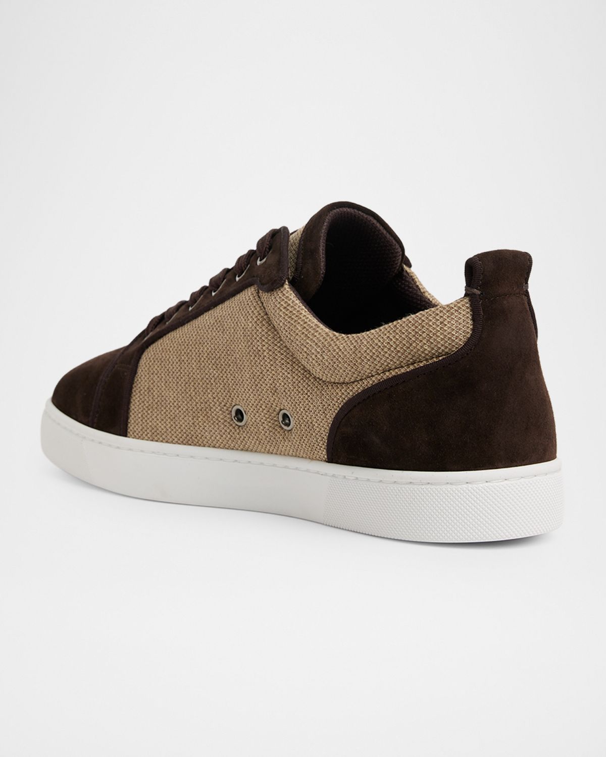 Christian Louboutin Men's Louis Junior Textile and Suede Low-Top Sneakers