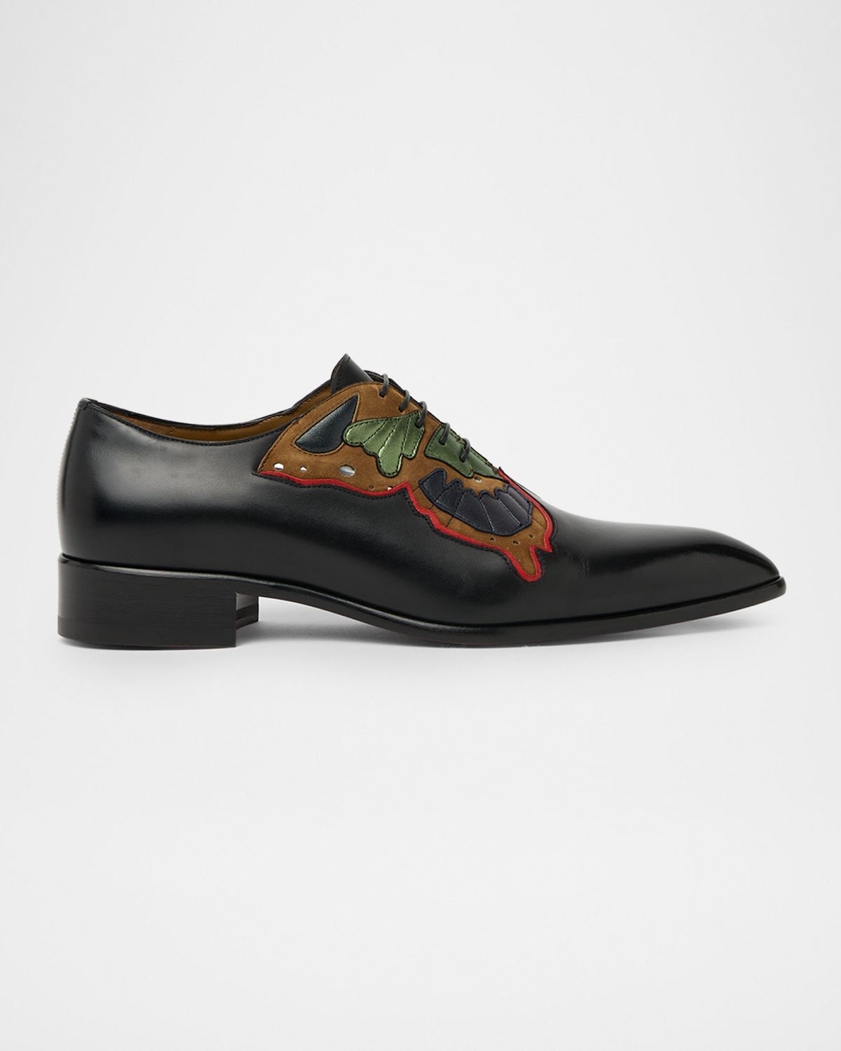Christian Louboutin Men 's Farfaman Butterfly Leather & Veau Velours Oxford Shoes