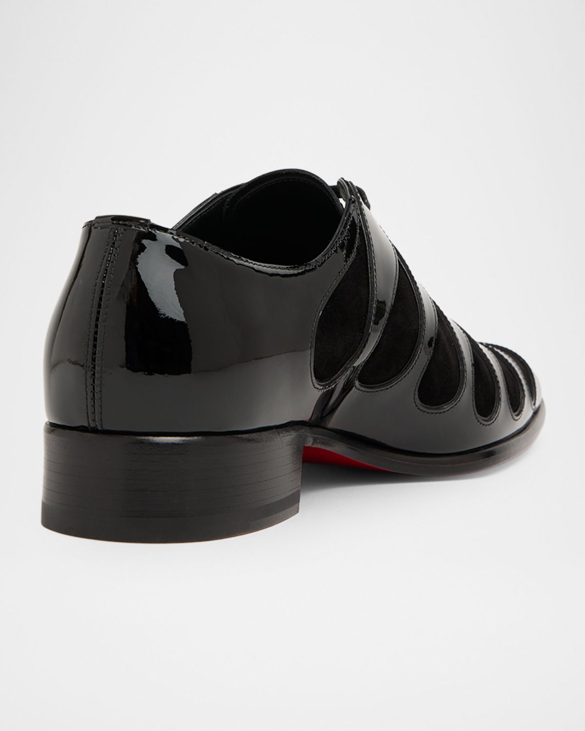Christian Louboutin Men 's Circus Patent Leather Red-Sole Oxfords
