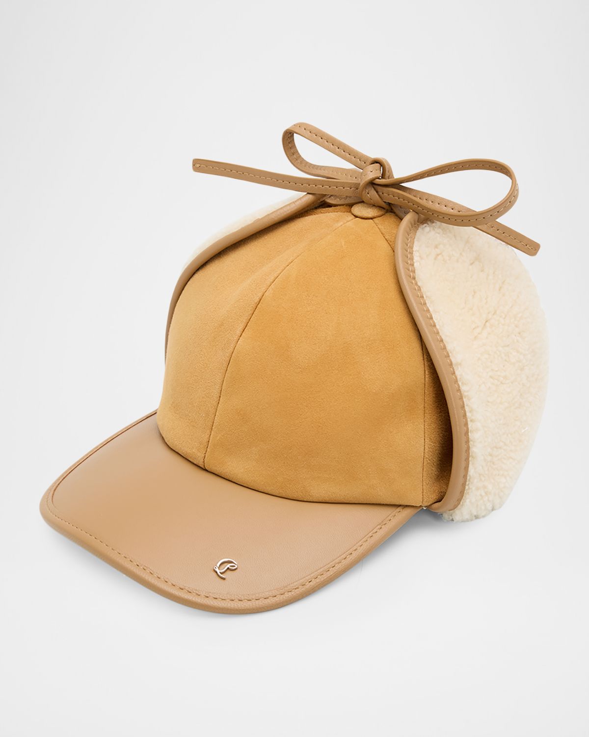 Christian Louboutin Men 's Loubiwood Nappa Leather & Shearling Trapper Hat