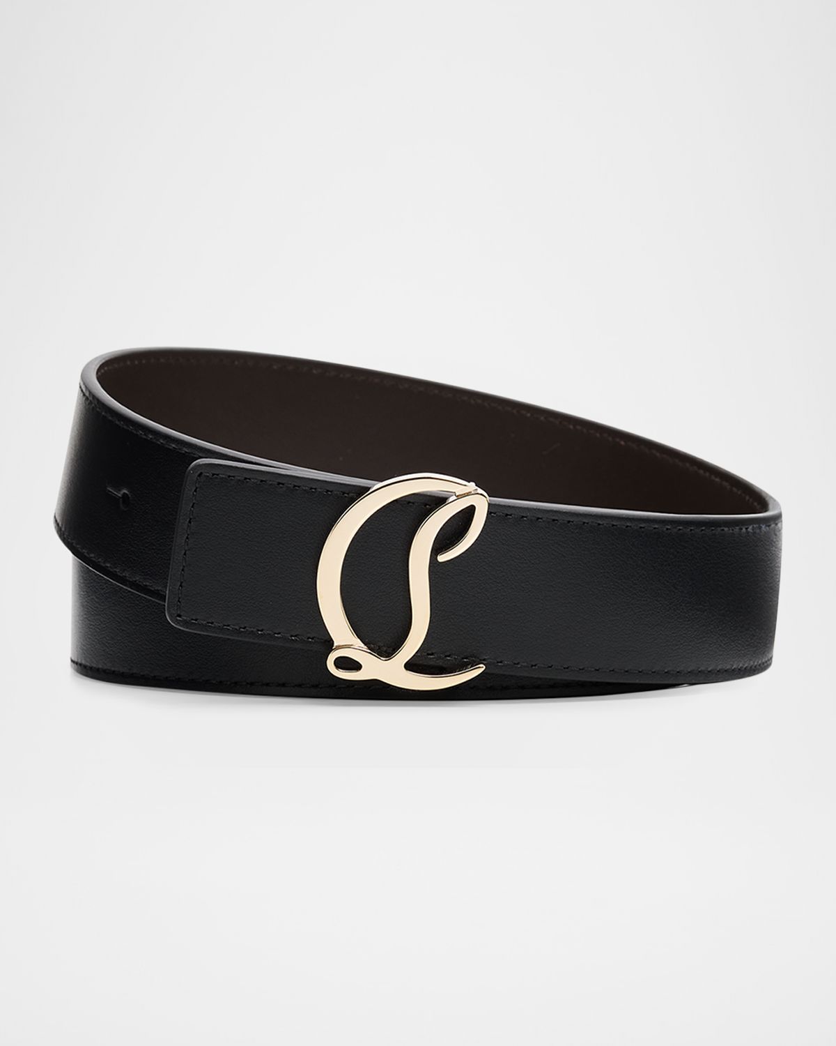 Christian Louboutin Men 's Mooncrest-Buckle Reversible Leather Belt | Thumbnail 3 Christian Louboutin Men 's Mooncrest-Buckle Reversible Leather Belt | Thumbnail 3