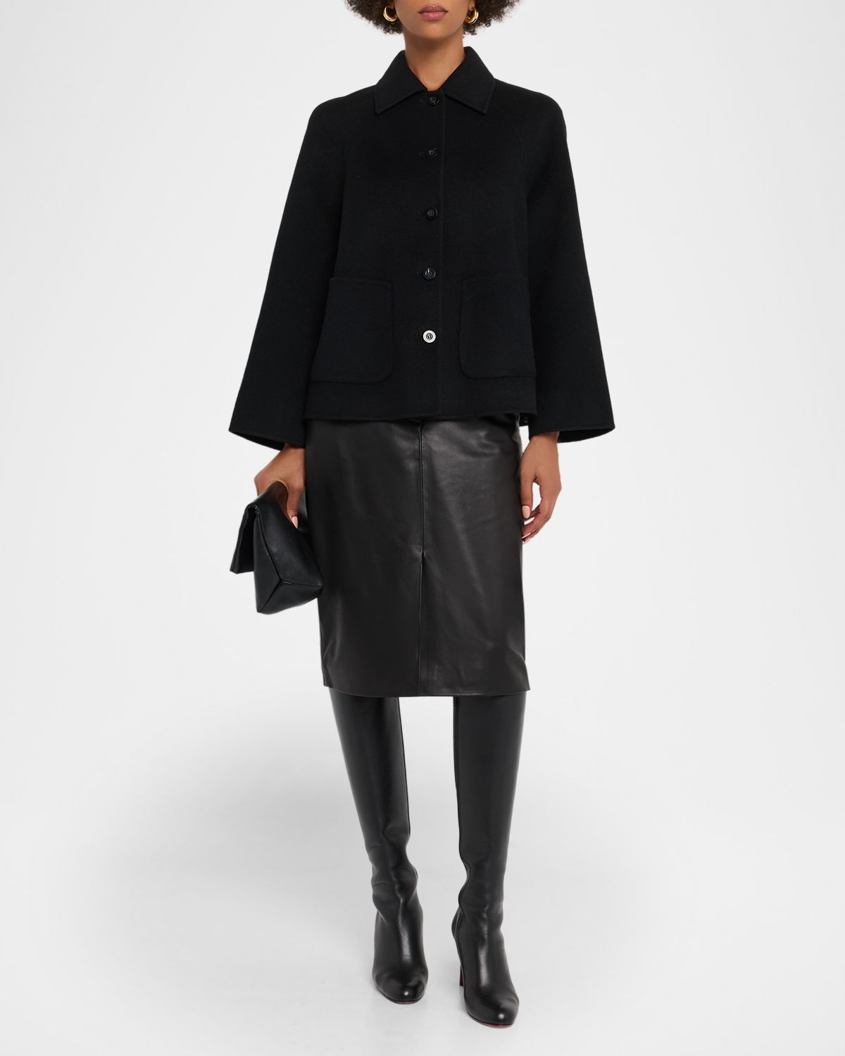 Neiman Marcus Cashmere Collection Double-Faced Cashmere Jacket