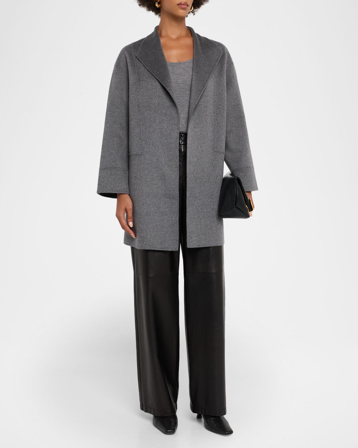 Neiman Marcus Cashmere Collection Double-Faced Cashmere Cardigan