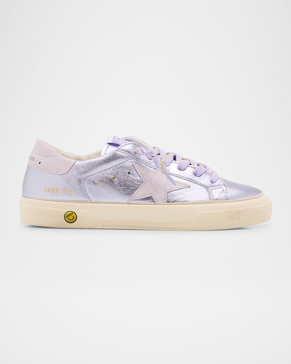 Golden Goose Girl 's May Laminated Nappa Leather Sneakers, Kid