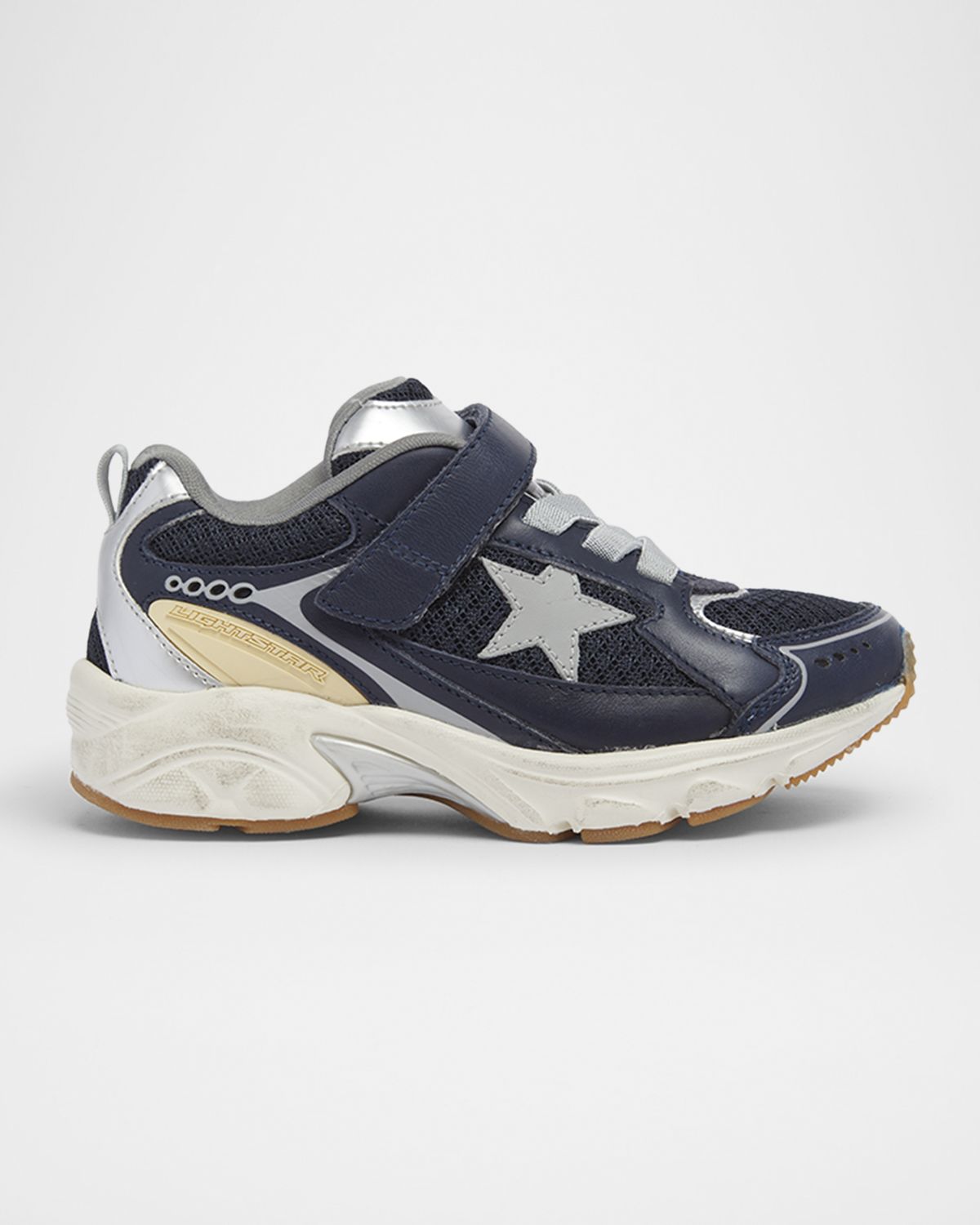Golden Goose Girl 's Lightstar Leather and Mesh Sneakers, Baby/Toddler