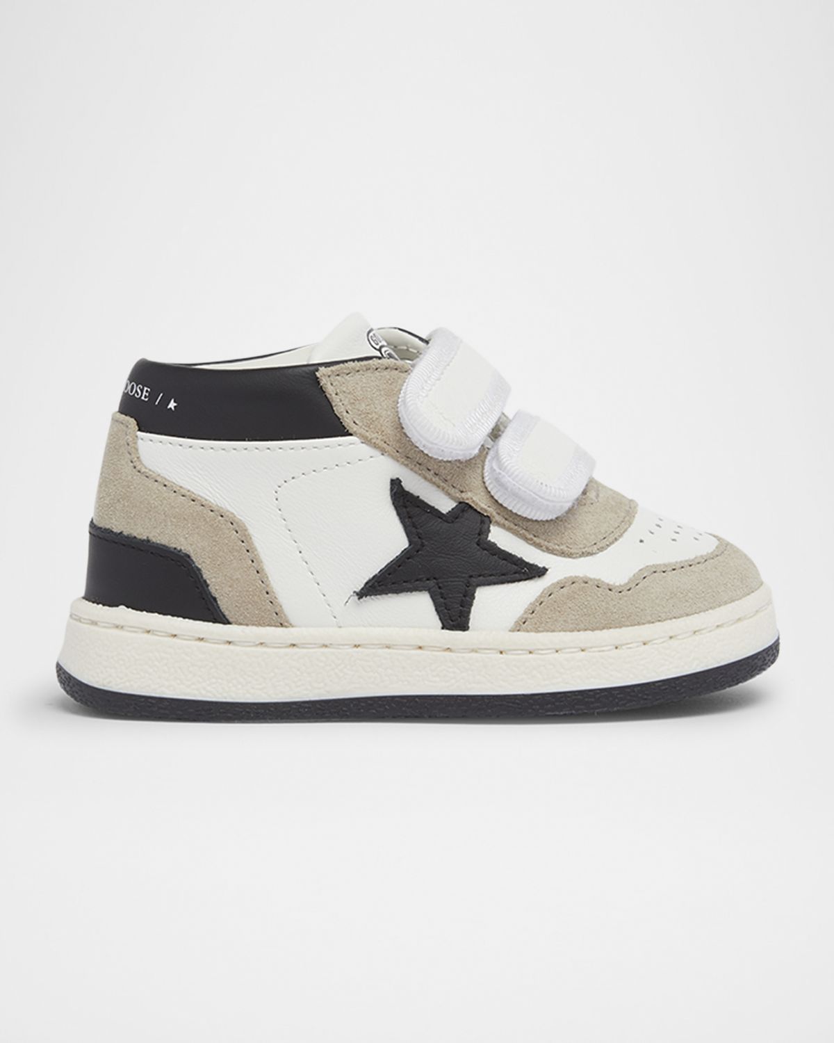 Golden Goose Boy 's June Basket Mixed-Leather Grip-Strap Sneakers, Baby/Toddler