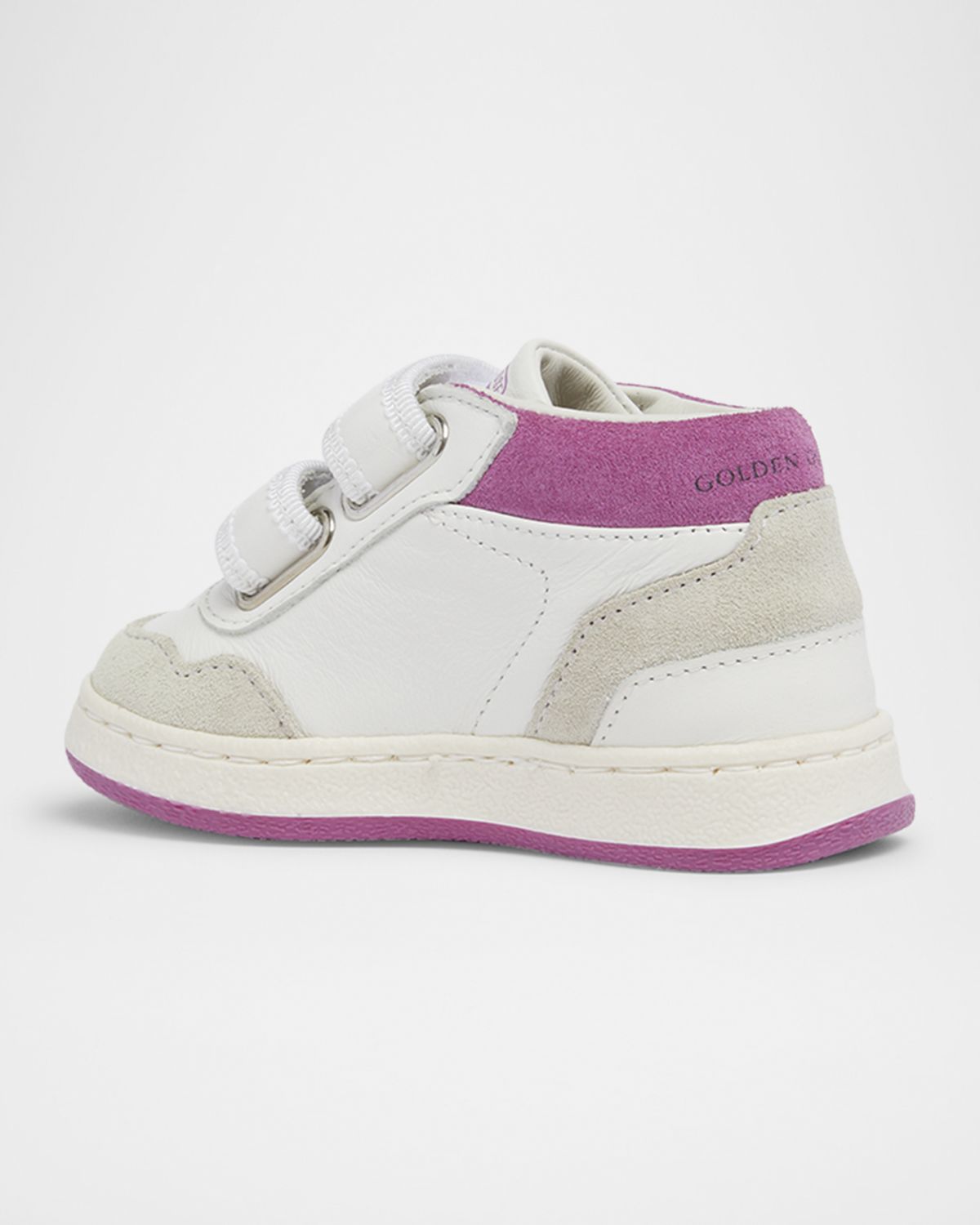 Golden Goose Girl 's June Basket Mixed-Leather Grip-Strap Sneakers, Baby/Toddler