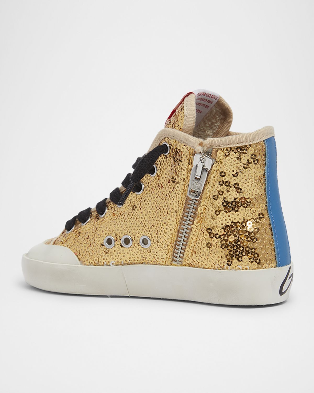 Golden Goose Girl 's Francy Penstar Sequined High-Top Sneakers, Baby/Toddler | Thumbnail 4 Golden Goose Girl 's Francy Penstar Sequined High-Top Sneakers, Baby/Toddler | Thumbnail 4
