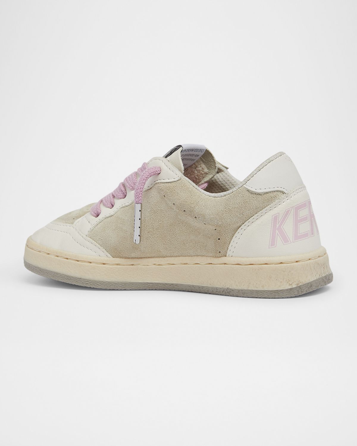 Golden Goose Girl 's Ballstar Mixed Leather Low-Top Sneakers, Baby/Toddler