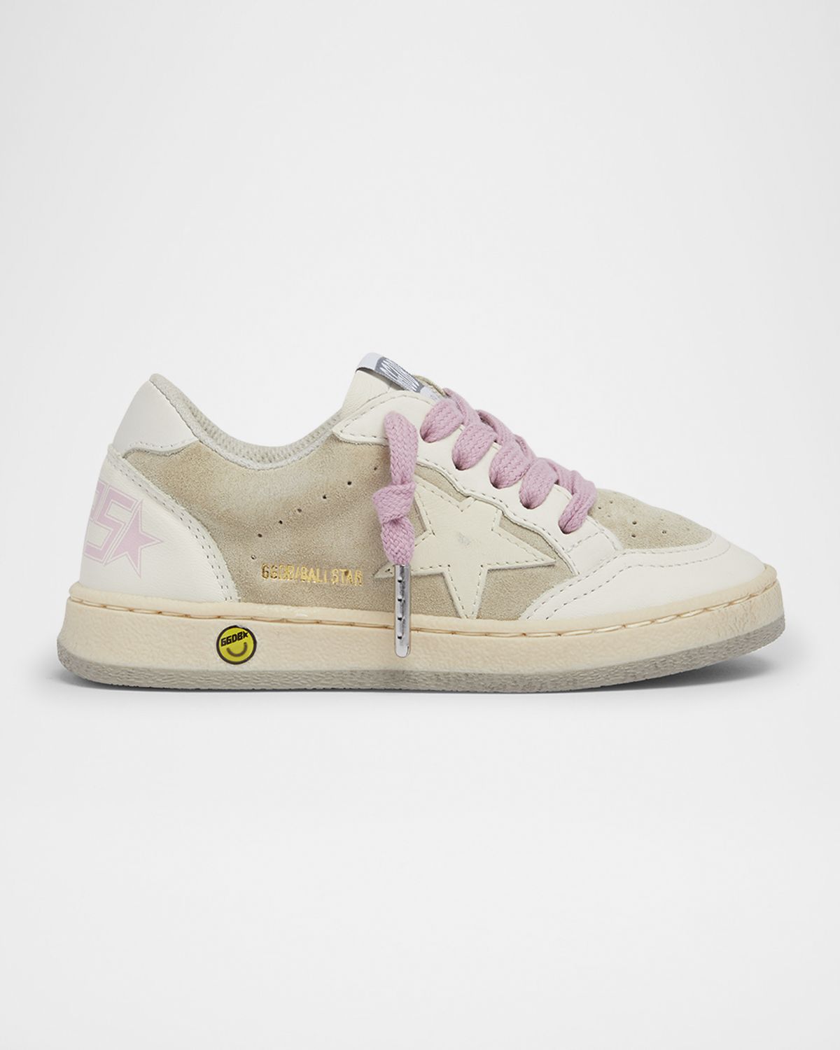Golden Goose Girl 's Ballstar Mixed Leather Low-Top Sneakers