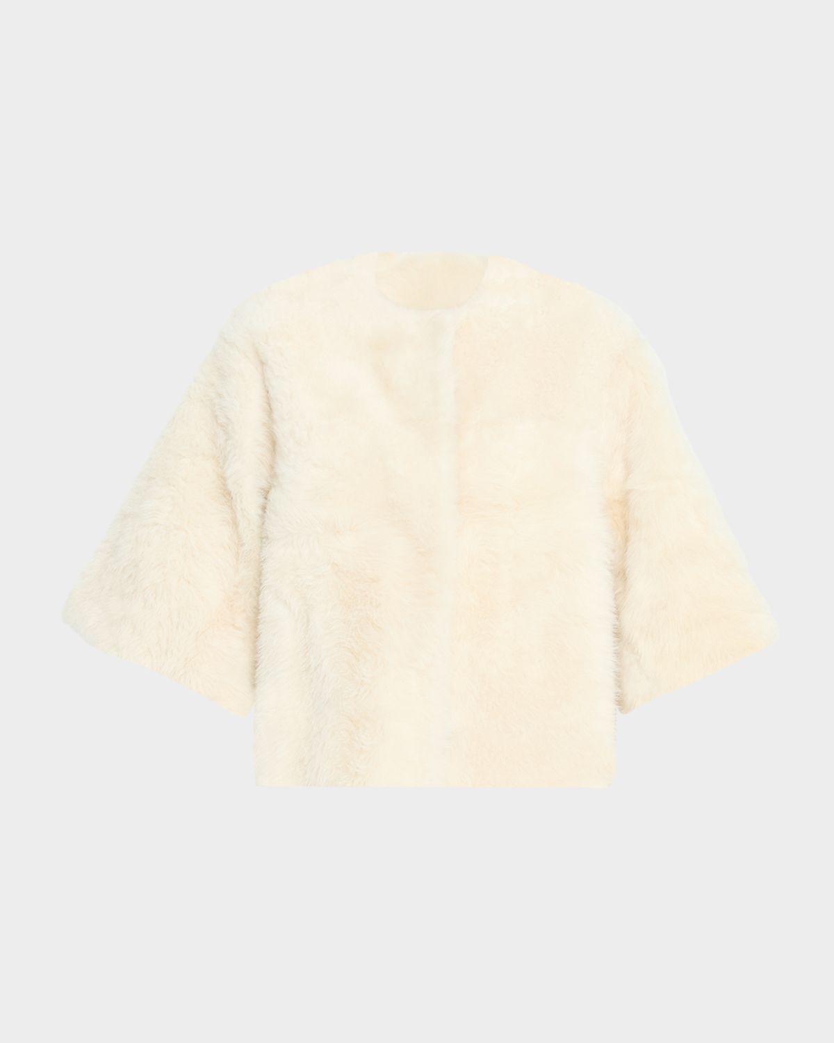 UTZON Jewelle Elbow-Sleeve Shearling Jacket