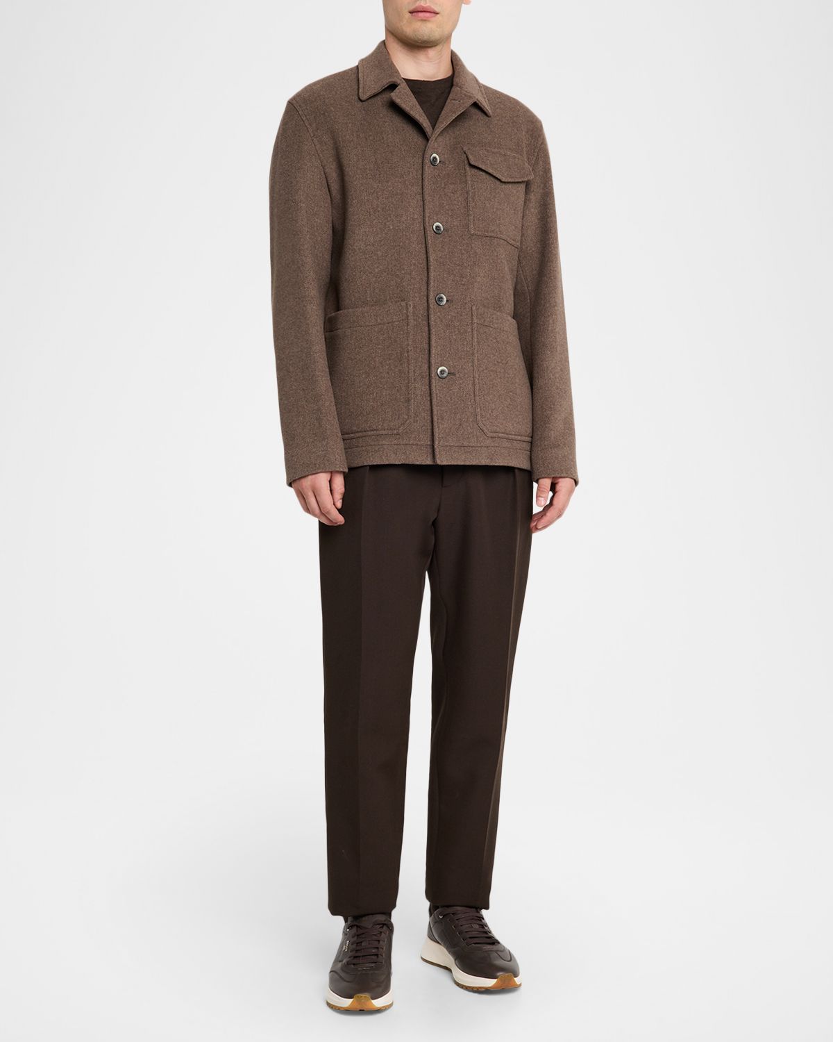 Herno Men 's Field Jacket in Soft Recycled Wool