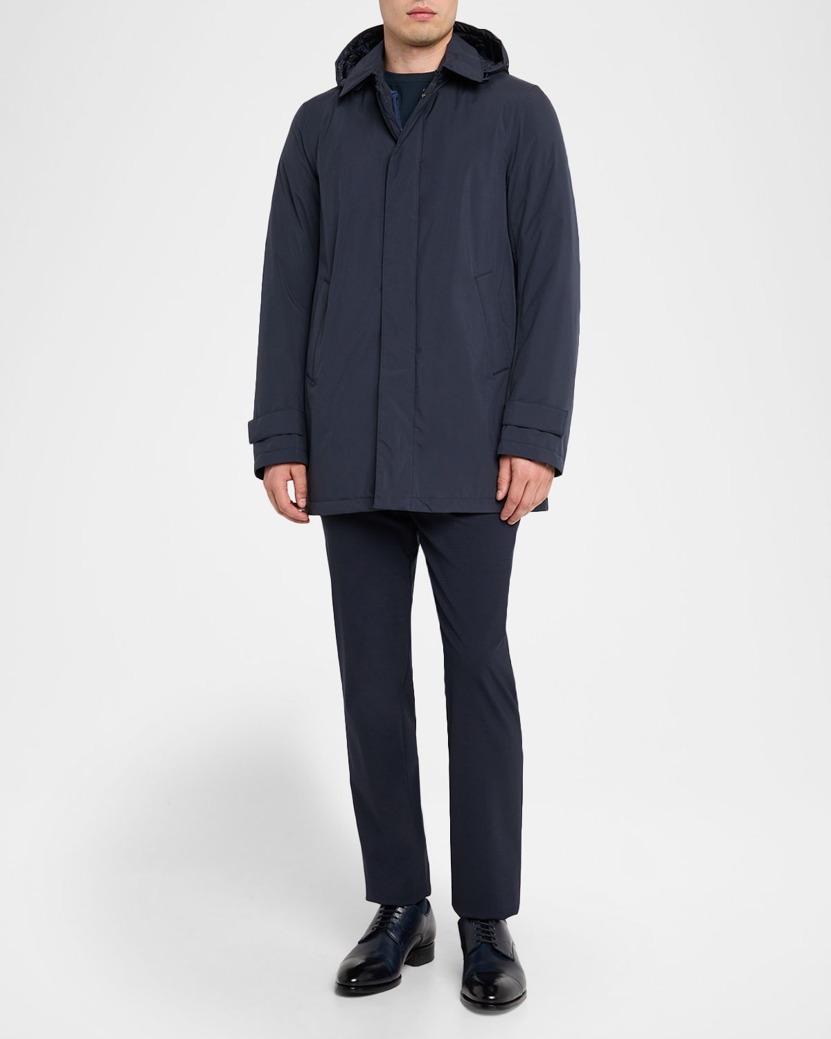 Herno Men 's Parka w/ Removable Hood