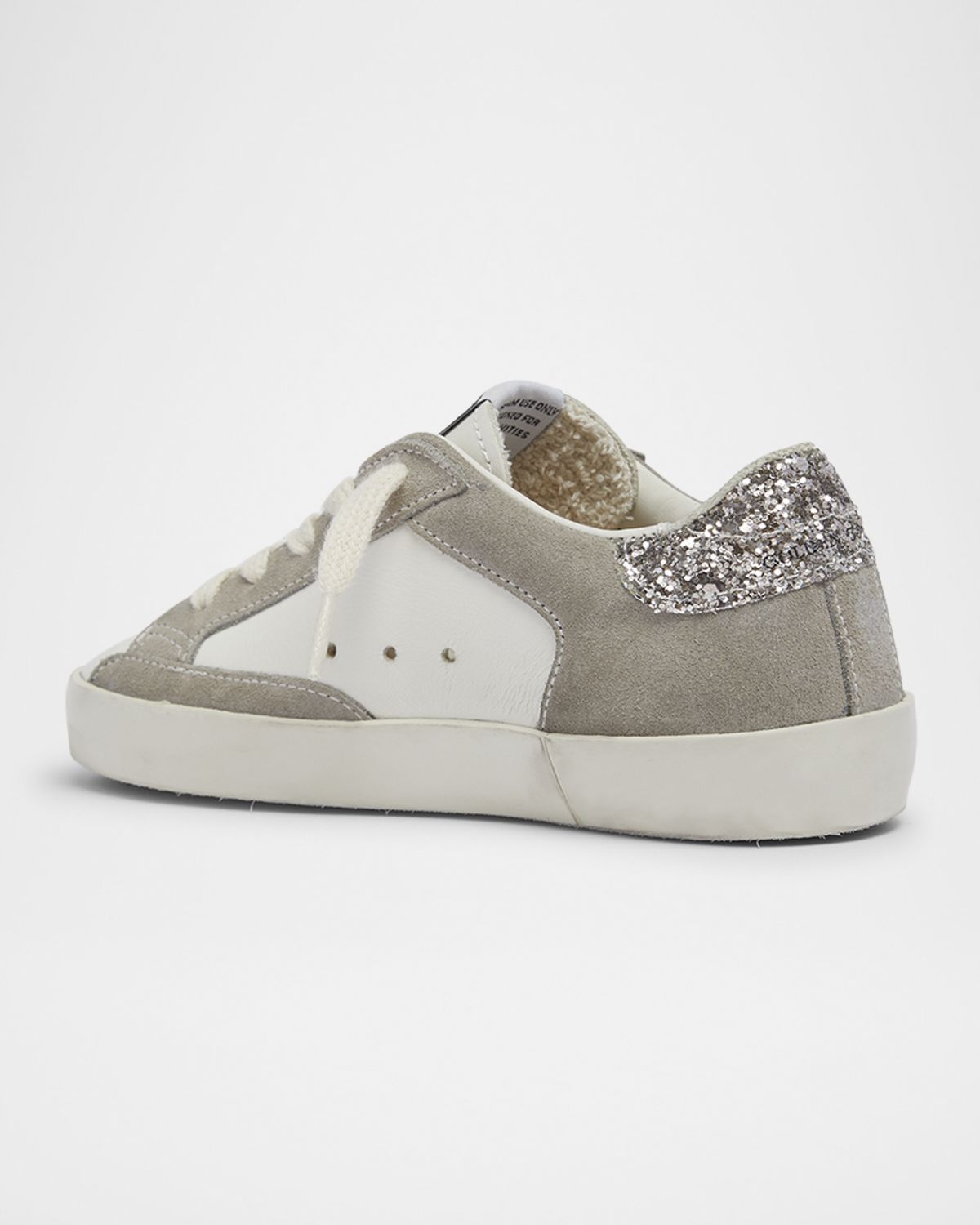 Golden Goose Girl 's Super Star Glittered Leather and Suede Sneakers, Toddler/Kid