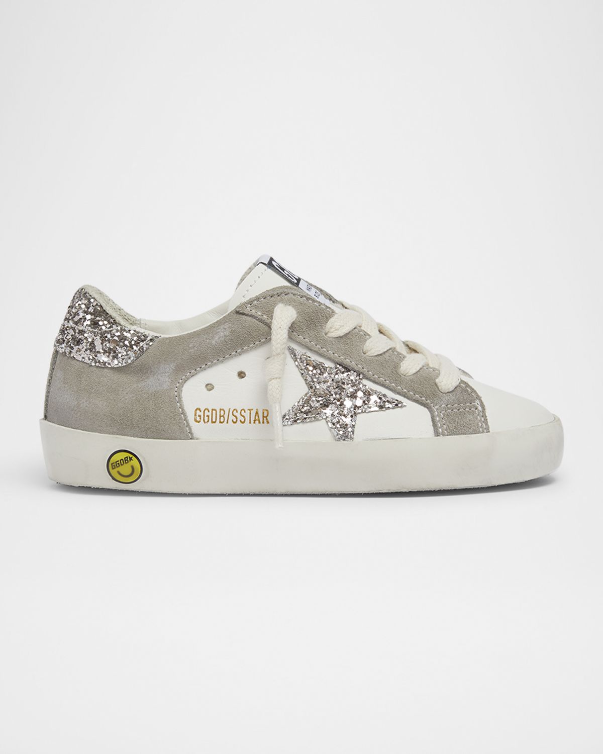 Golden Goose Girl 's Super Star Glittered Leather and Suede Sneakers, Toddler/Kid