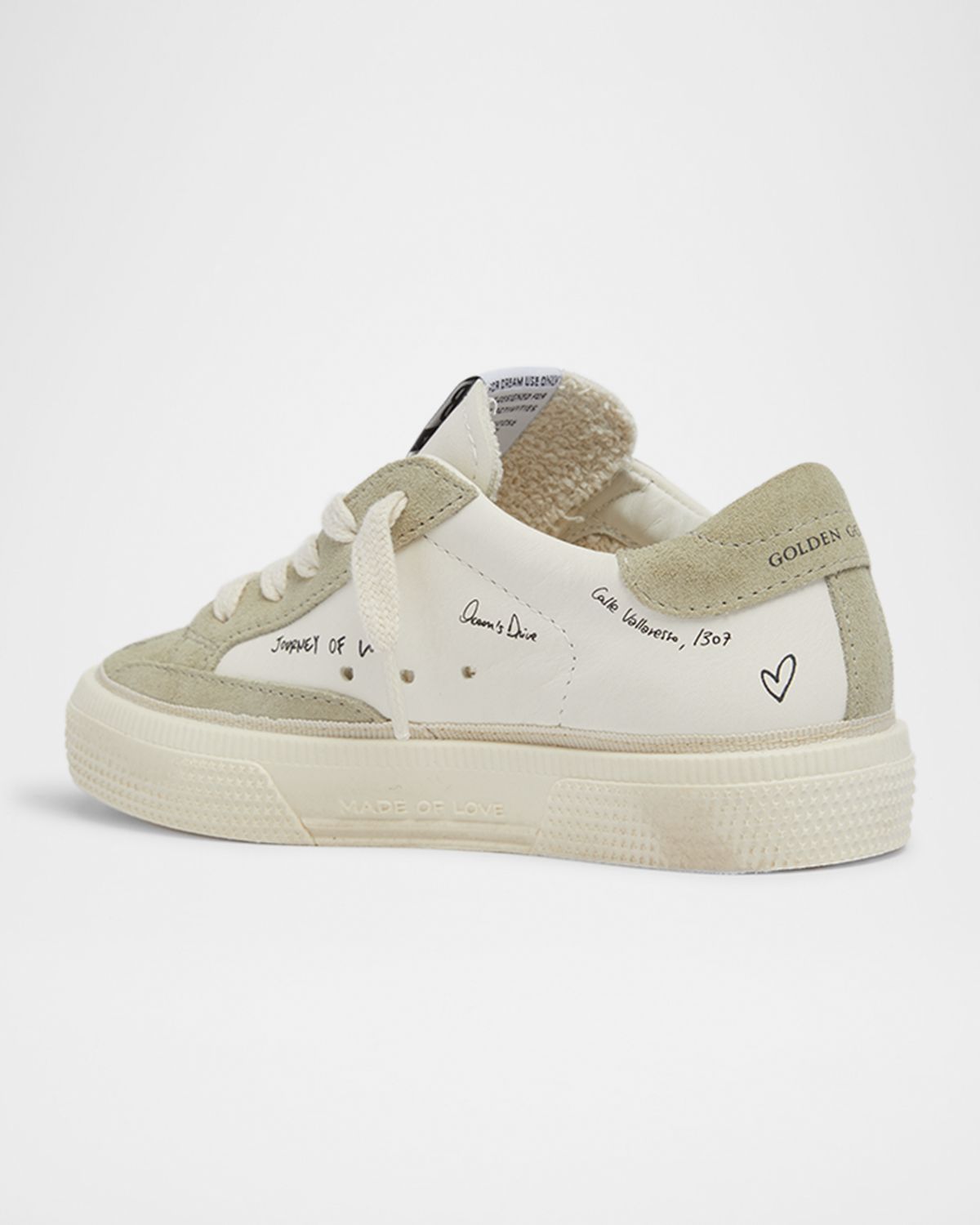 Golden Goose Kid 's May Leather and Suede Sneakers, Toddler/Kid | Thumbnail 4 Golden Goose Kid 's May Leather and Suede Sneakers, Toddler/Kid | Thumbnail 4