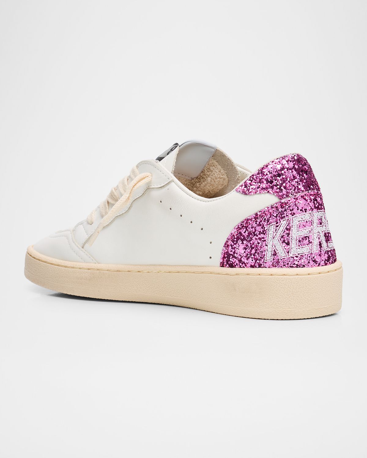 Golden Goose Girl 's Ballstar Leather Glitter Star Sneakers, Toddlers/Kids