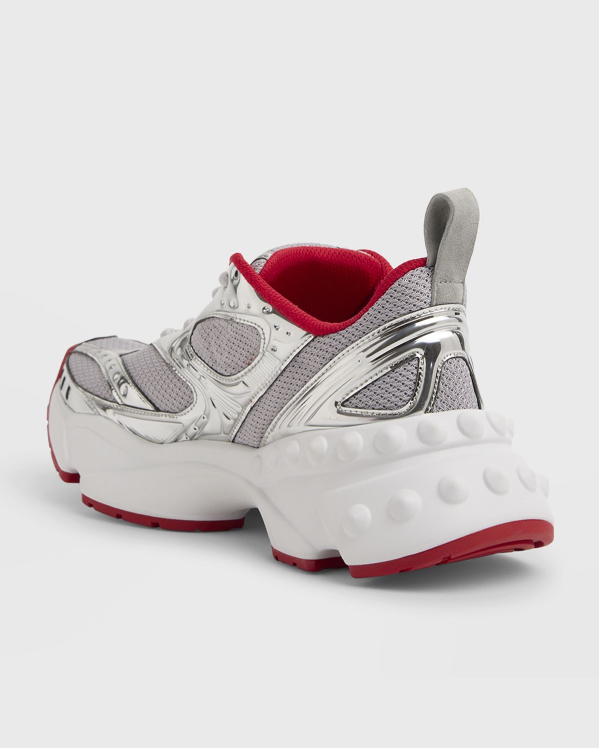 Christian Louboutin So Flo Mesh & Metallic Leather Runner Sneakers