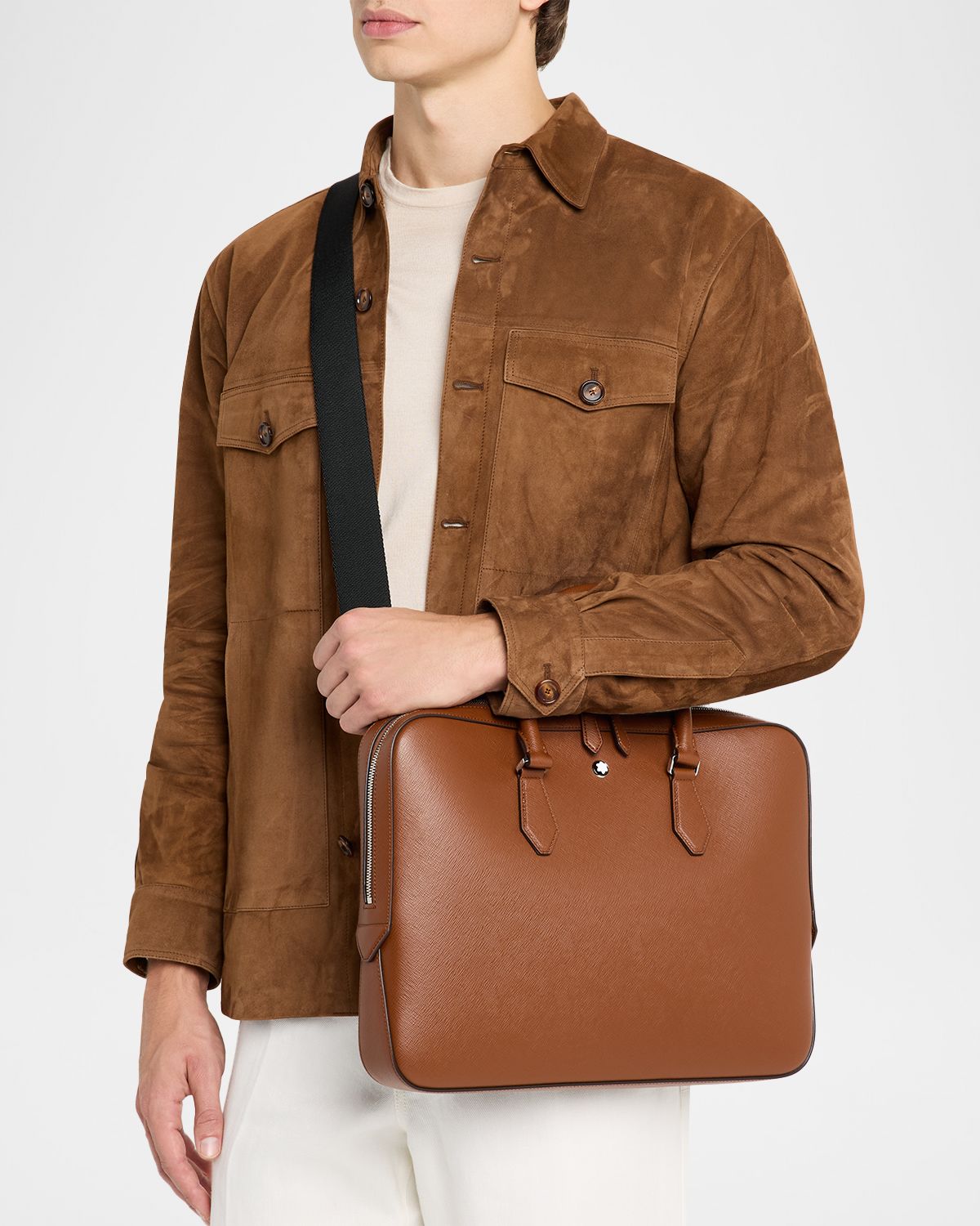 Montblanc Men 's Sartorial Leather Briefcase