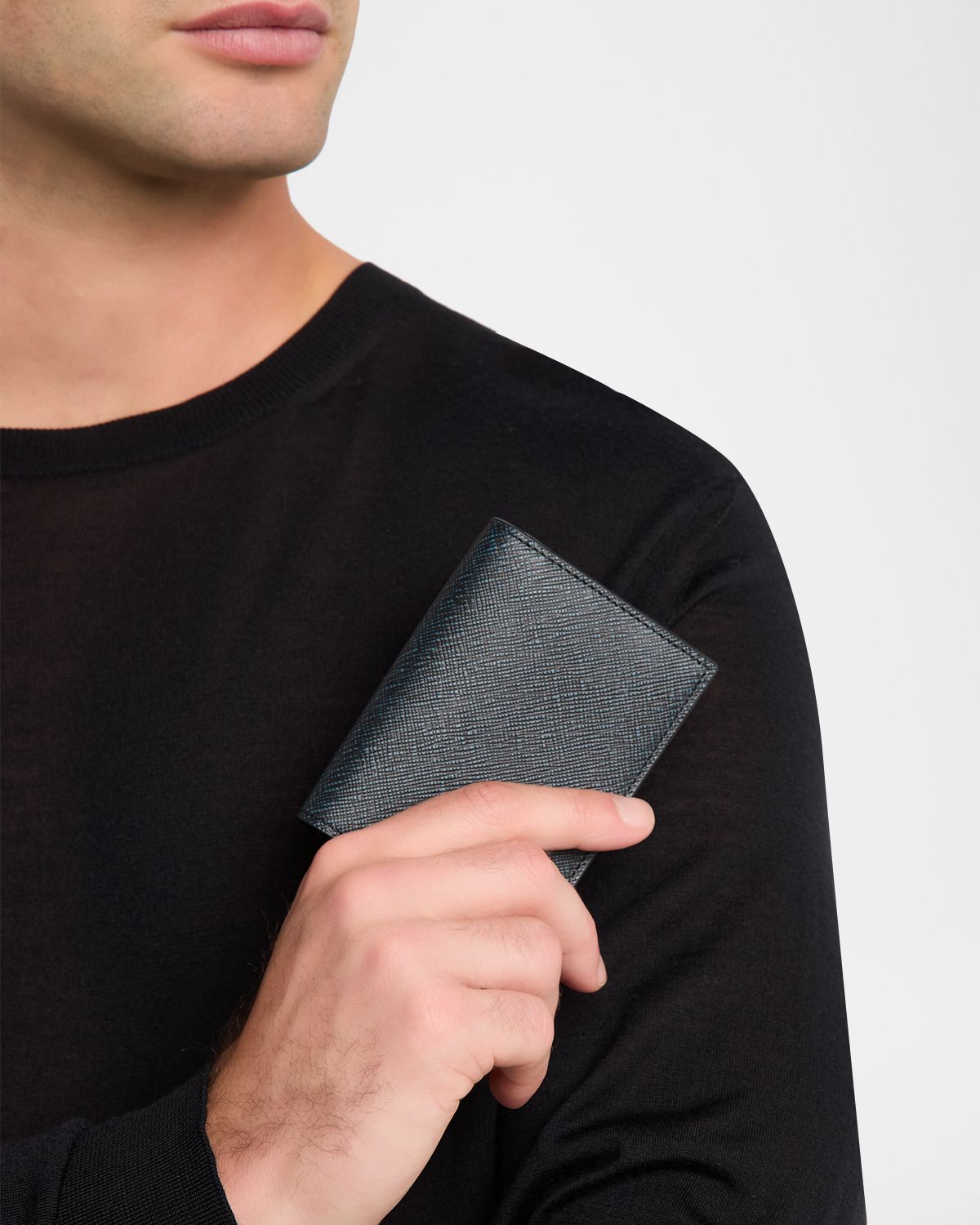 Montblanc Men 's Sartorial Two-Tone Leather Card Holder