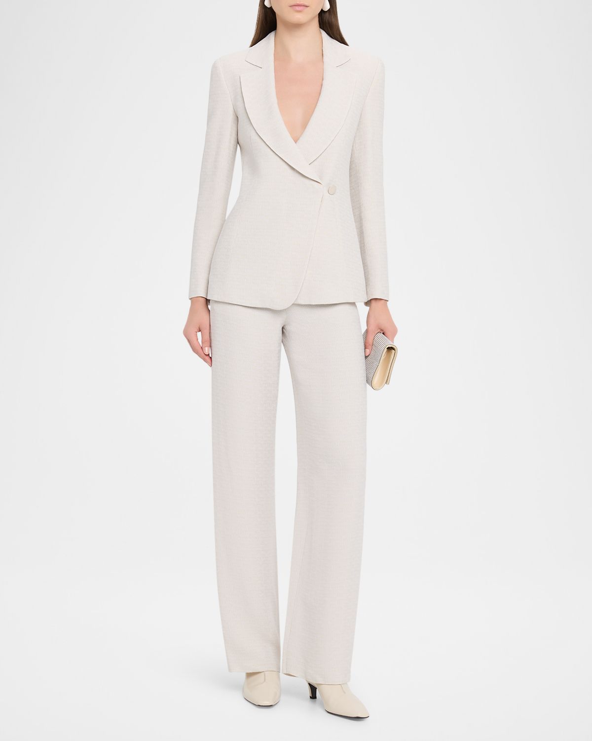 Emporio Armani Single-Button Armure Blazer