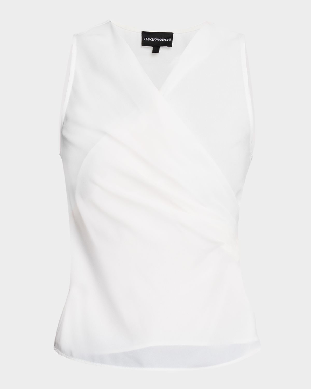 Emporio Armani Sleeveless Wrap-Front Top