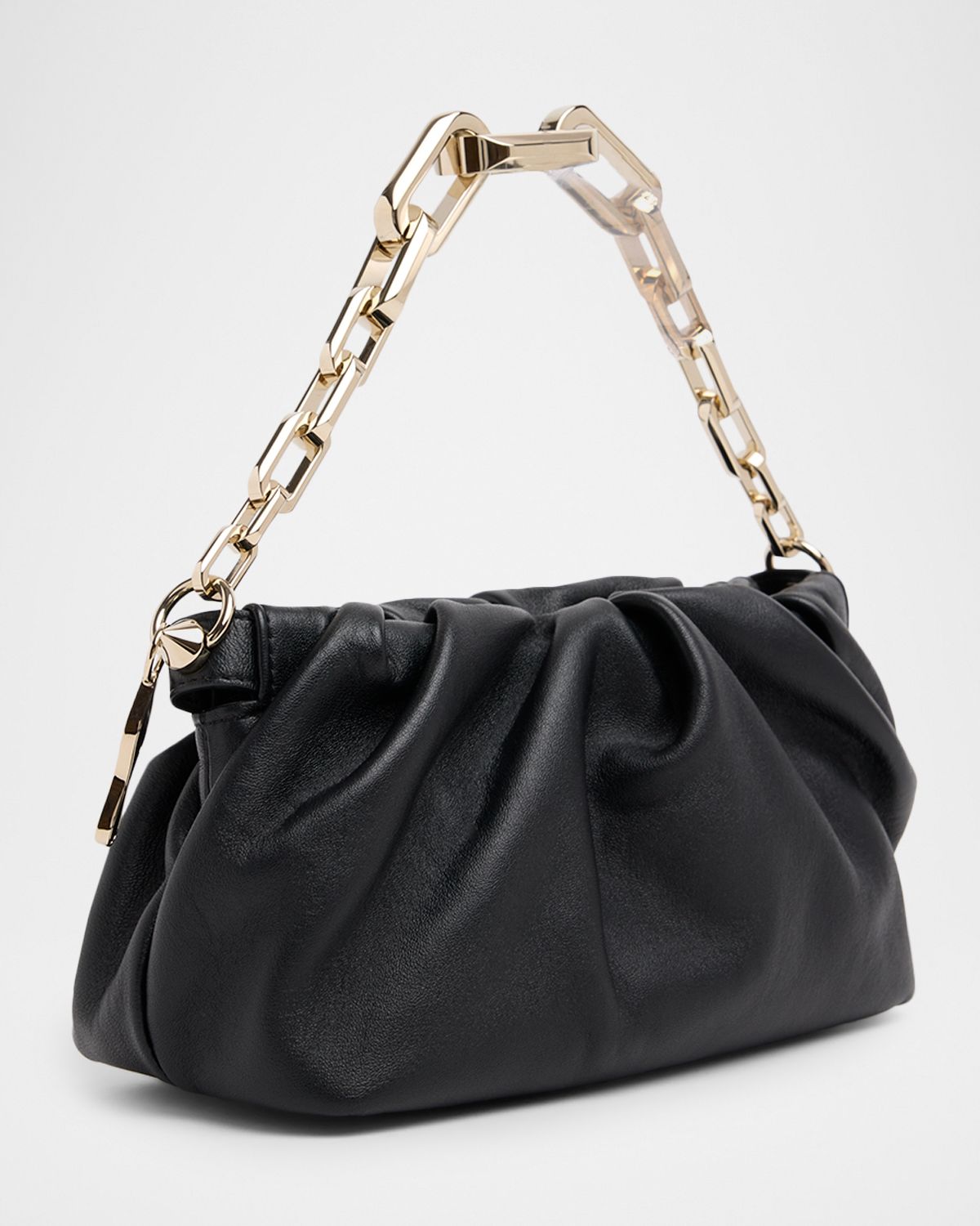 Christian Louboutin Eva Small Pleated Shoulder Bag in Nappa Leather