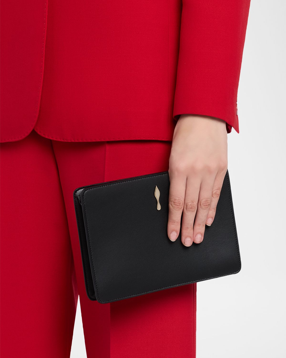 Christian Louboutin Bettina Small Nappa Leather Wristlet Pouch Bag