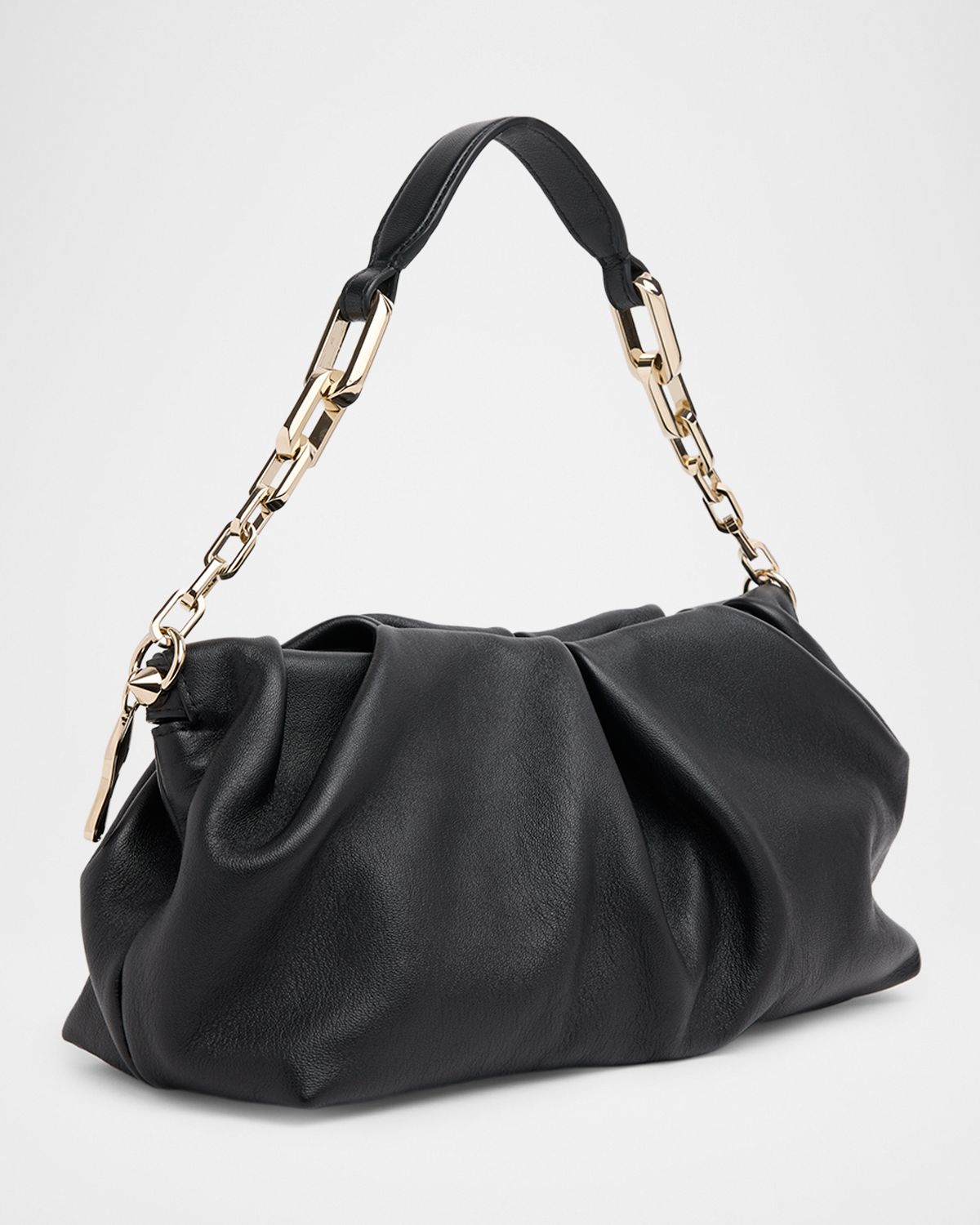 Christian Louboutin Eva Pleated Nappa Leather Shoulder Bag