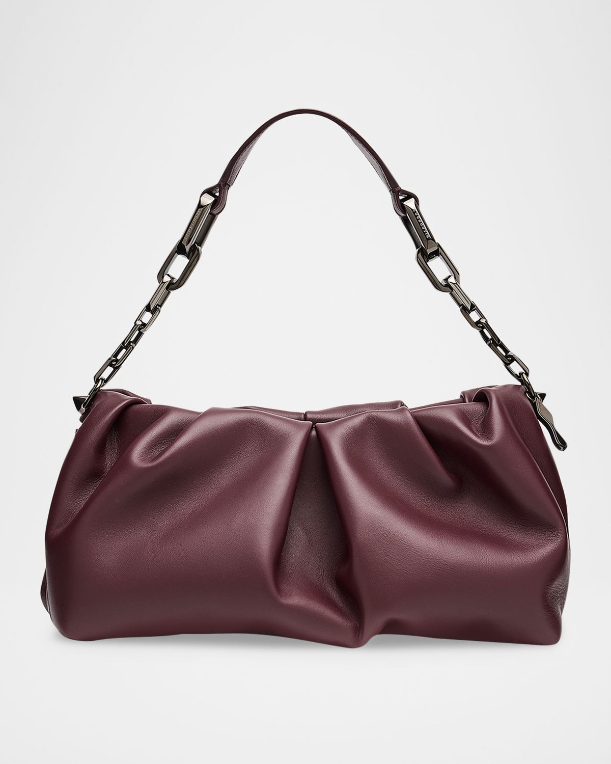 Christian Louboutin Eva Pleated Nappa Leather Shoulder Bag