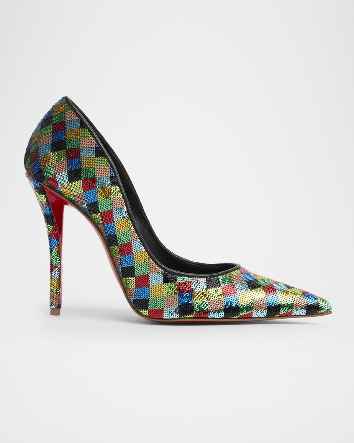 Christian Louboutin 100mm Miss Z Sequined Harlequin Pumps