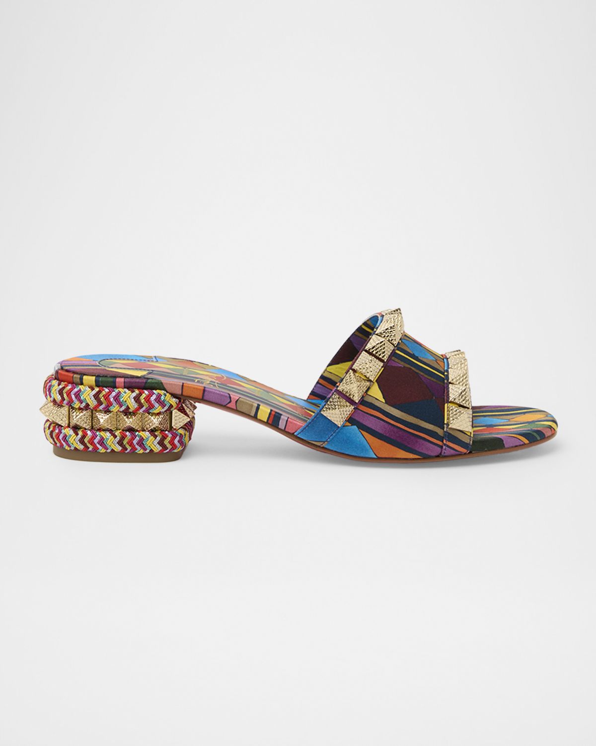 Christian Louboutin 30mm Pyramule Satin Spike Sandals