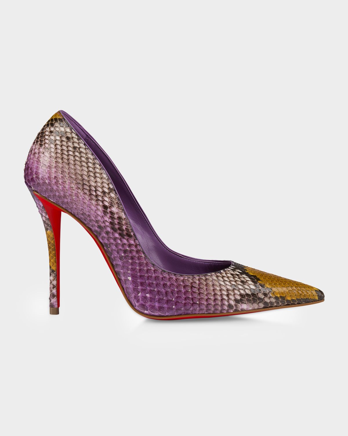 Christian Louboutin 100mm Miss Z Python Leather Pumps