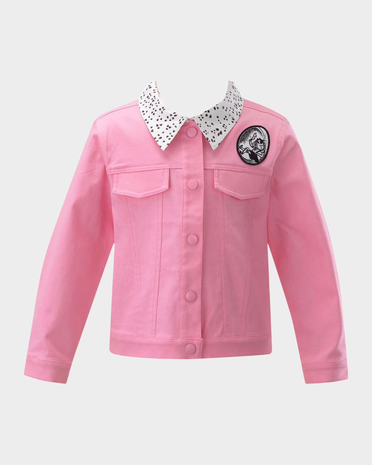 Rachel Riley Girl 's Eloise Logo Embroidered Jacket, Size 3-1