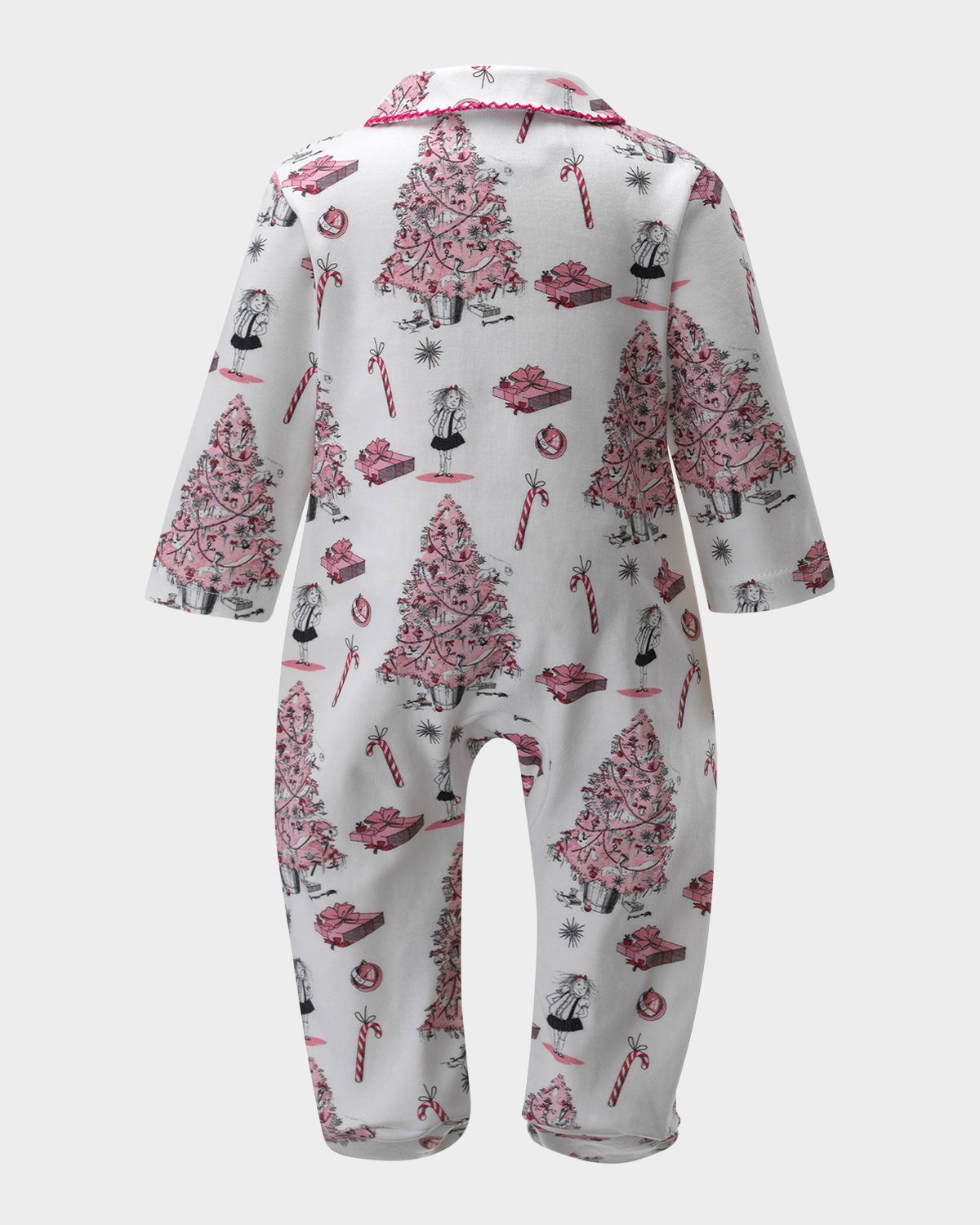 Rachel Riley Girl 's Eloise Christmas Tree Babygro 4-Piece Set, Size Newborn-12M