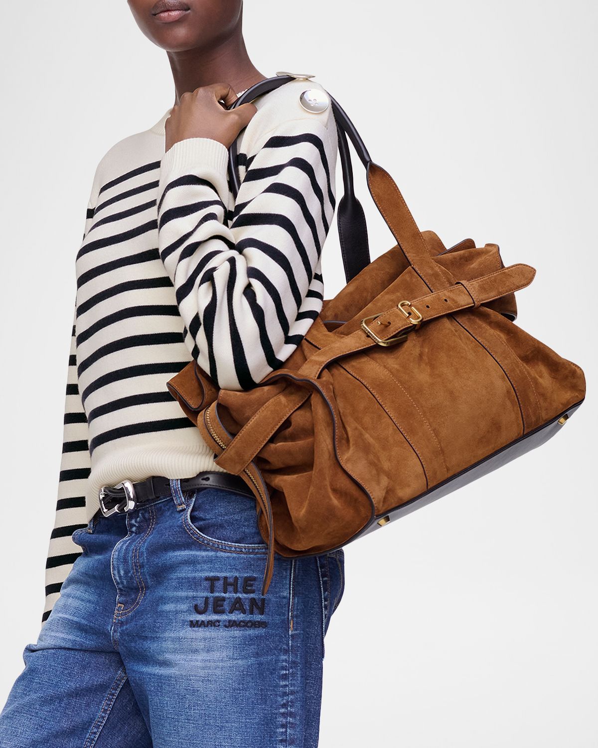 Marc Jacobs The Dakota Belted Suede Tote Bag
