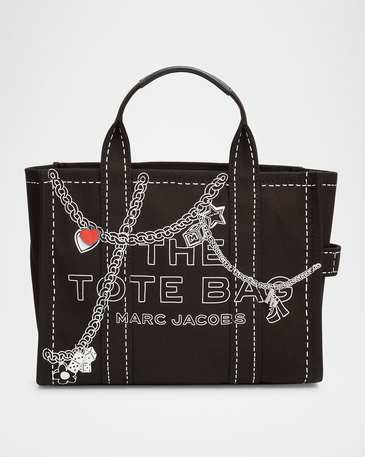 Marc Jacobs The Medium Trompe L 'oeil Canvas Tote Bag