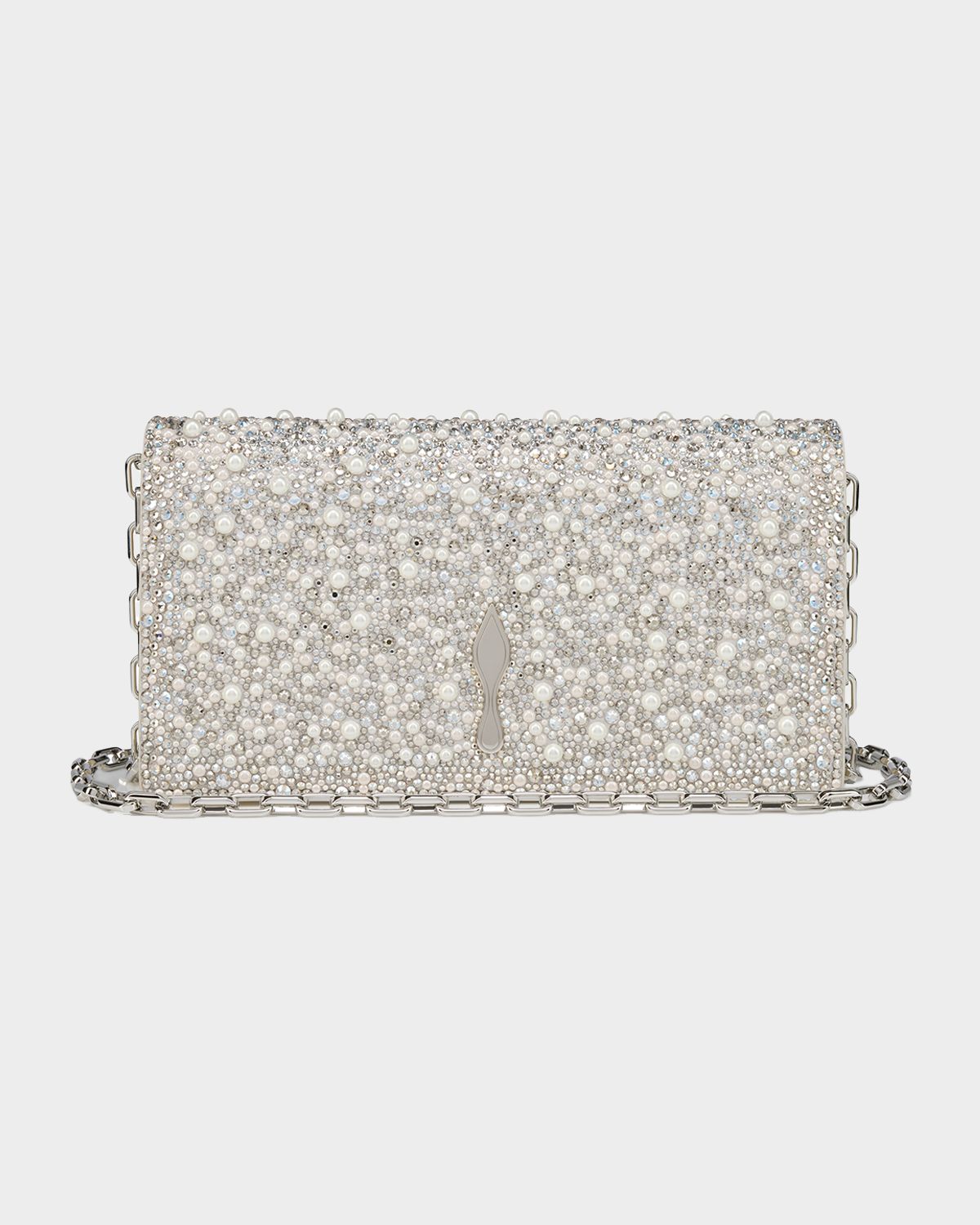 Christian Louboutin Bettina Clutch Bag in Strass & Pearly Suede