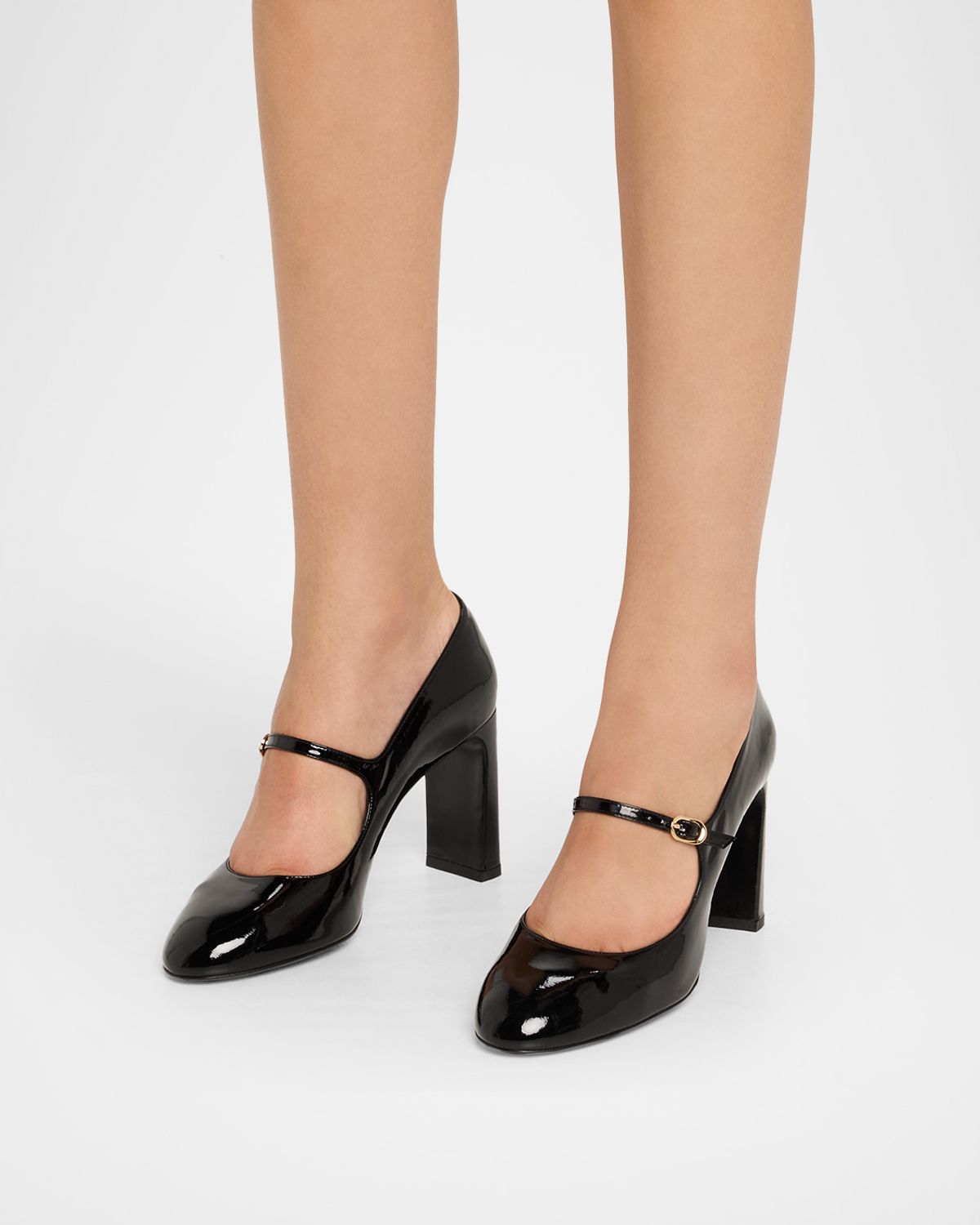 Stuart Weitzman Babette Patent Leather Mary Jane Pumps