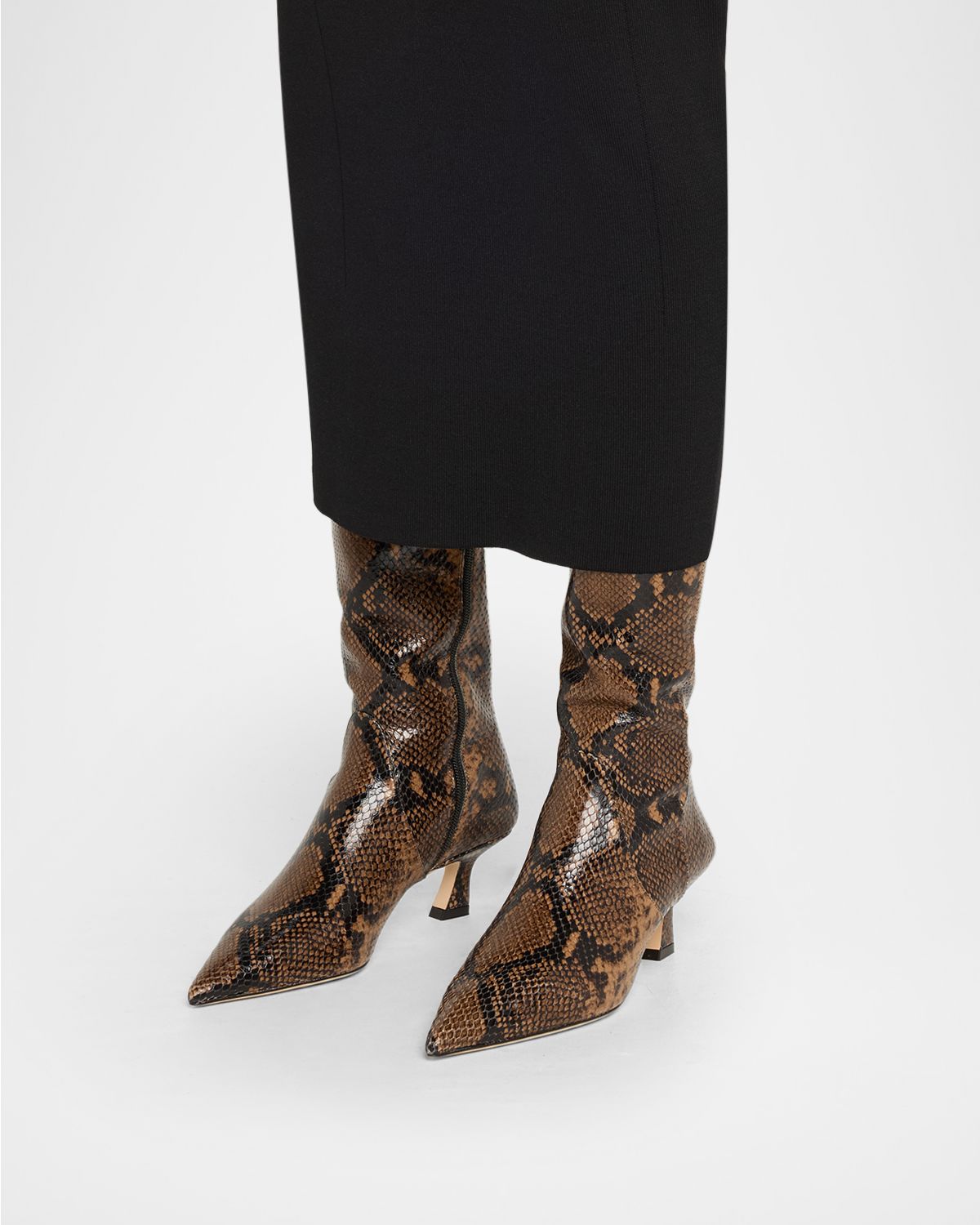 Stuart Weitzman 50mm Vinnie Snake-Printed Leather Knee-High Boots