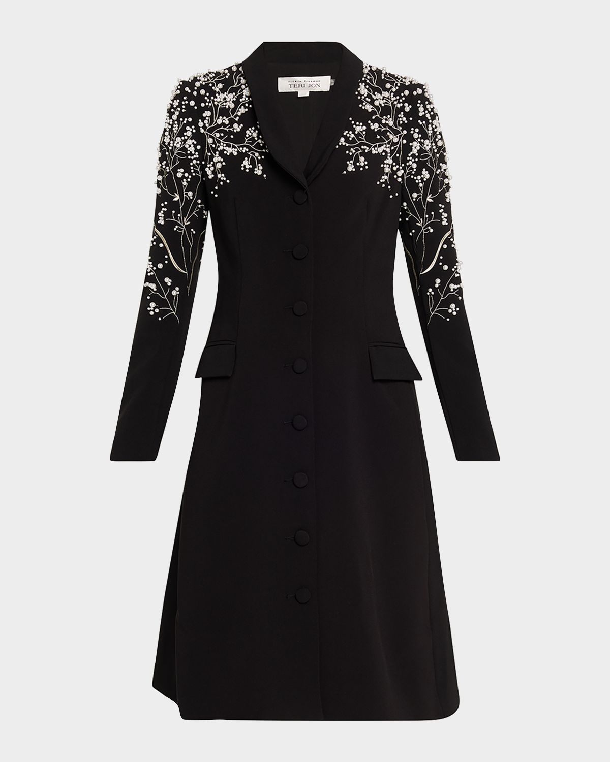 Rickie Freeman for Teri Jon Bead-Embroidered Crepe Blazer Dress | Thumbnail 6 Rickie Freeman for Teri Jon Bead-Embroidered Crepe Blazer Dress | Thumbnail 6
