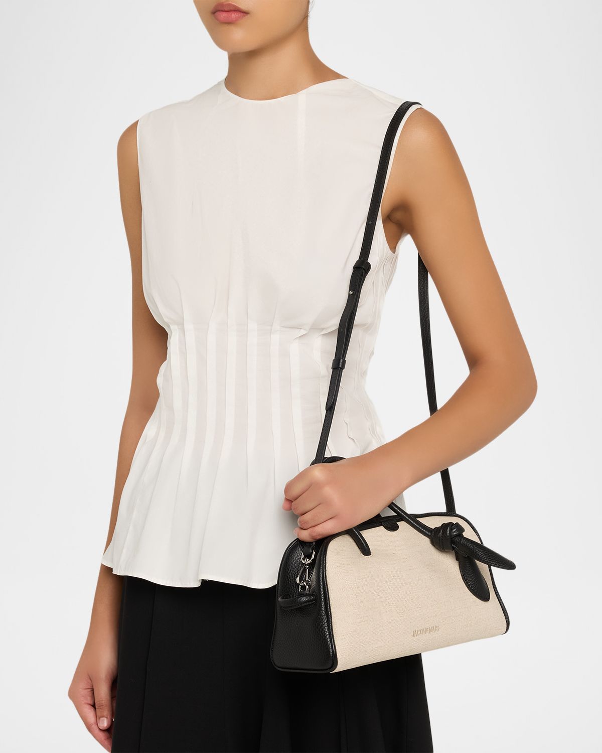 Jacquemus Le Petit Turismo Two-Tone Top Handle Bowling Bag | Thumbnail 6