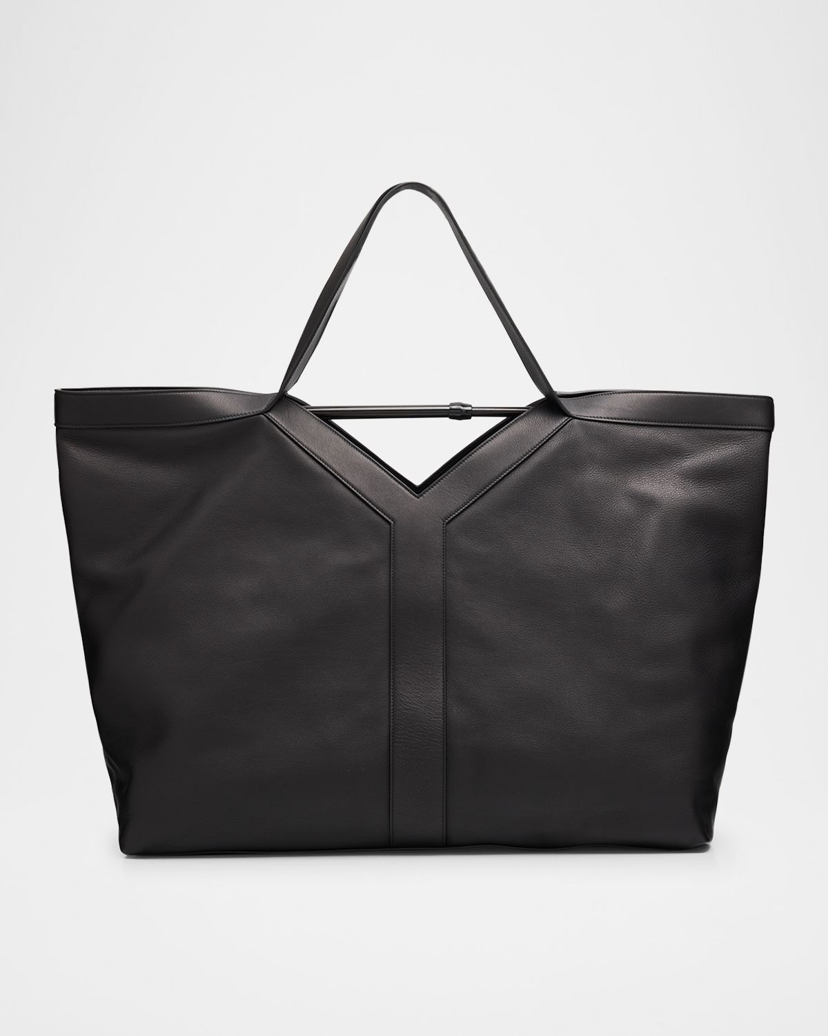 Saint Laurent Men 's Y Tote Bag in Grained Leather