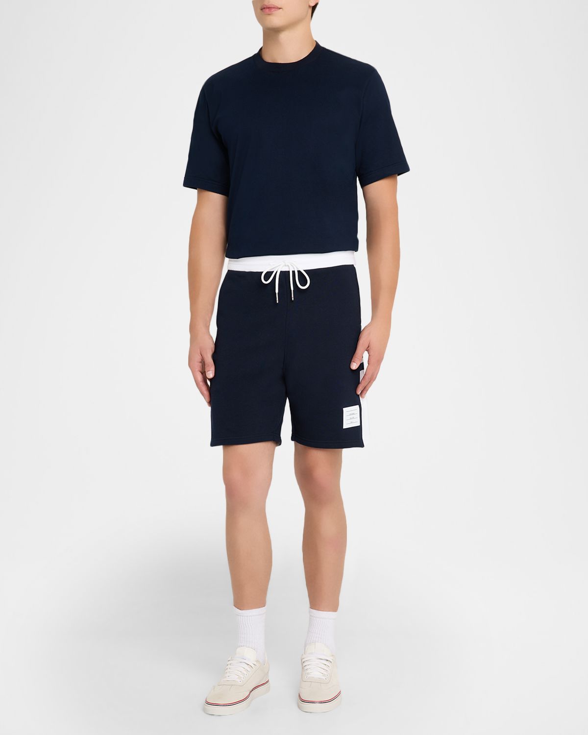 Thom Browne Men 's Cotton 4-Bar Sweat Shorts | Thumbnail 5
