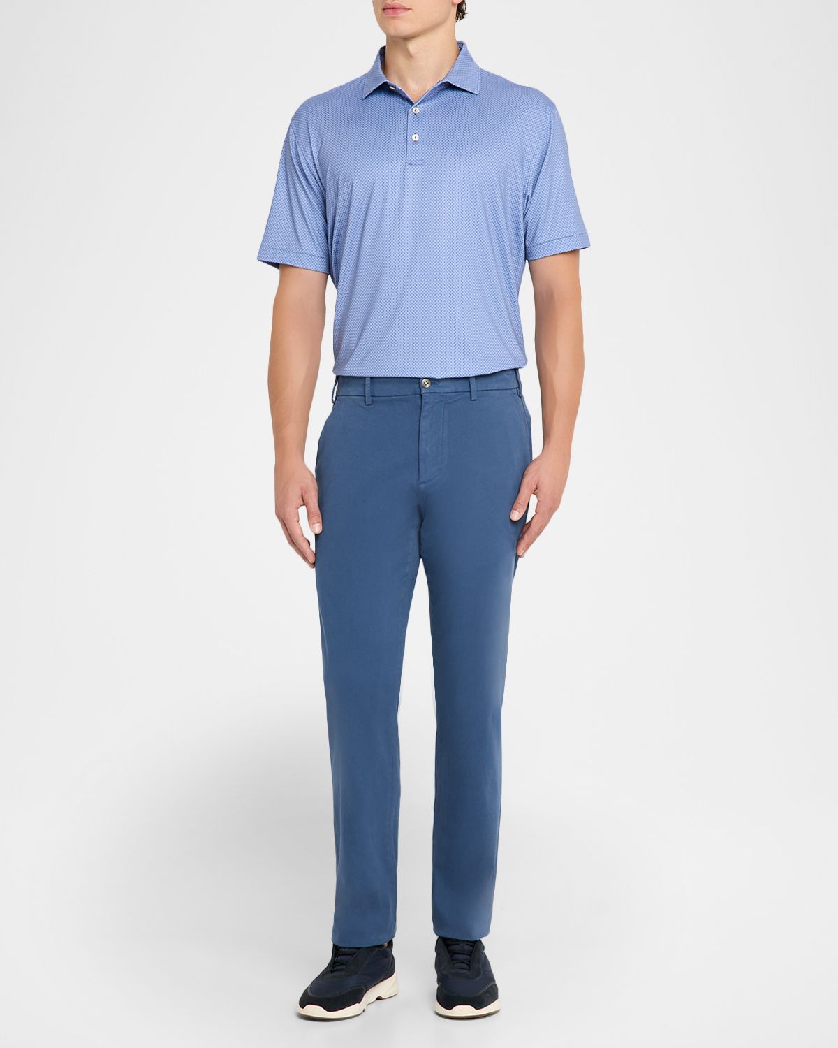 Peter Millar Men 's Flat Front Trousers in Signature Sateen