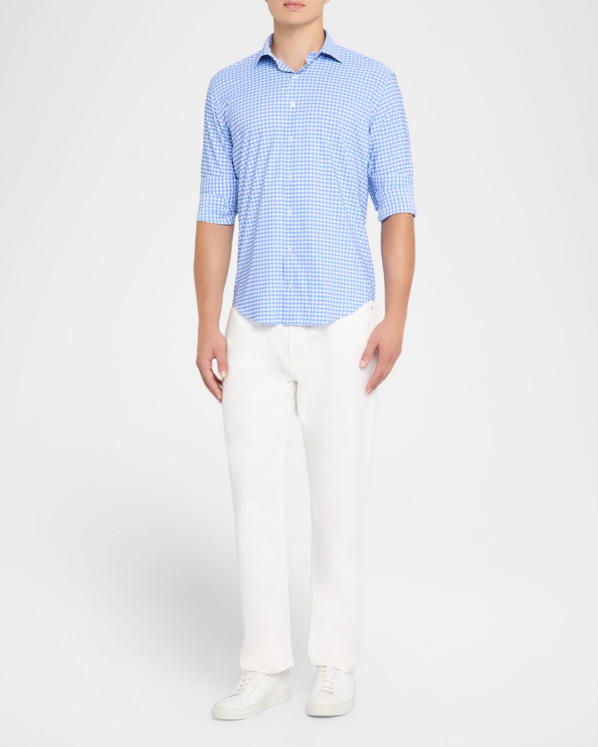 Peter Millar Men 's Fairbanks Performance Twill Sport Shirt