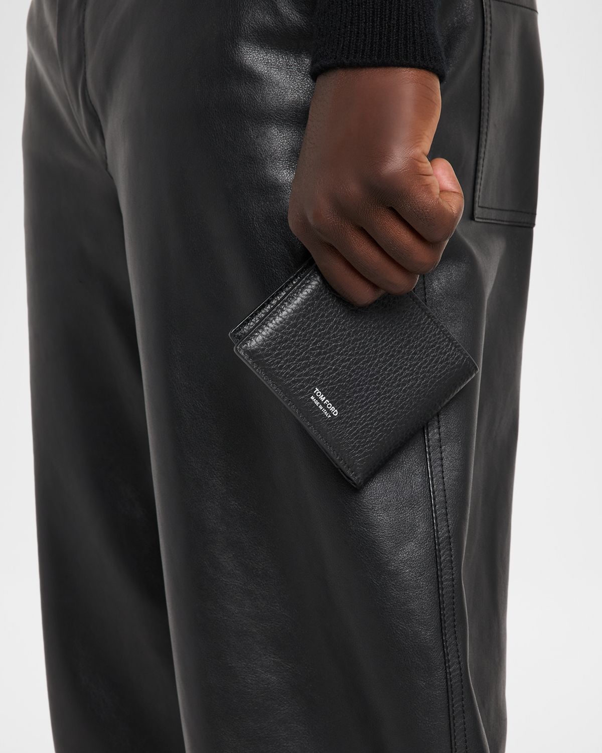 TOM FORD Men's Leather Elongated T Line Bifold Wallet