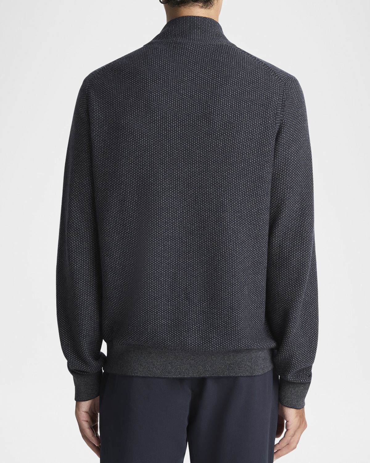 Vince Men 's Geometric Jacquard Quarter-Zip Sweater