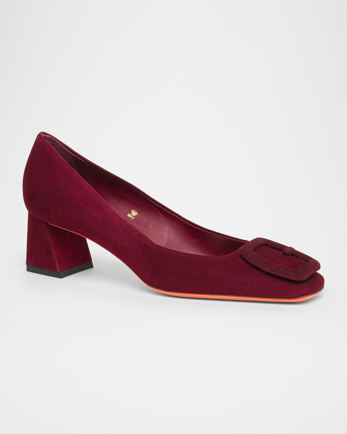 Santoni 50mm Hasmig Suede Buckle Pumps