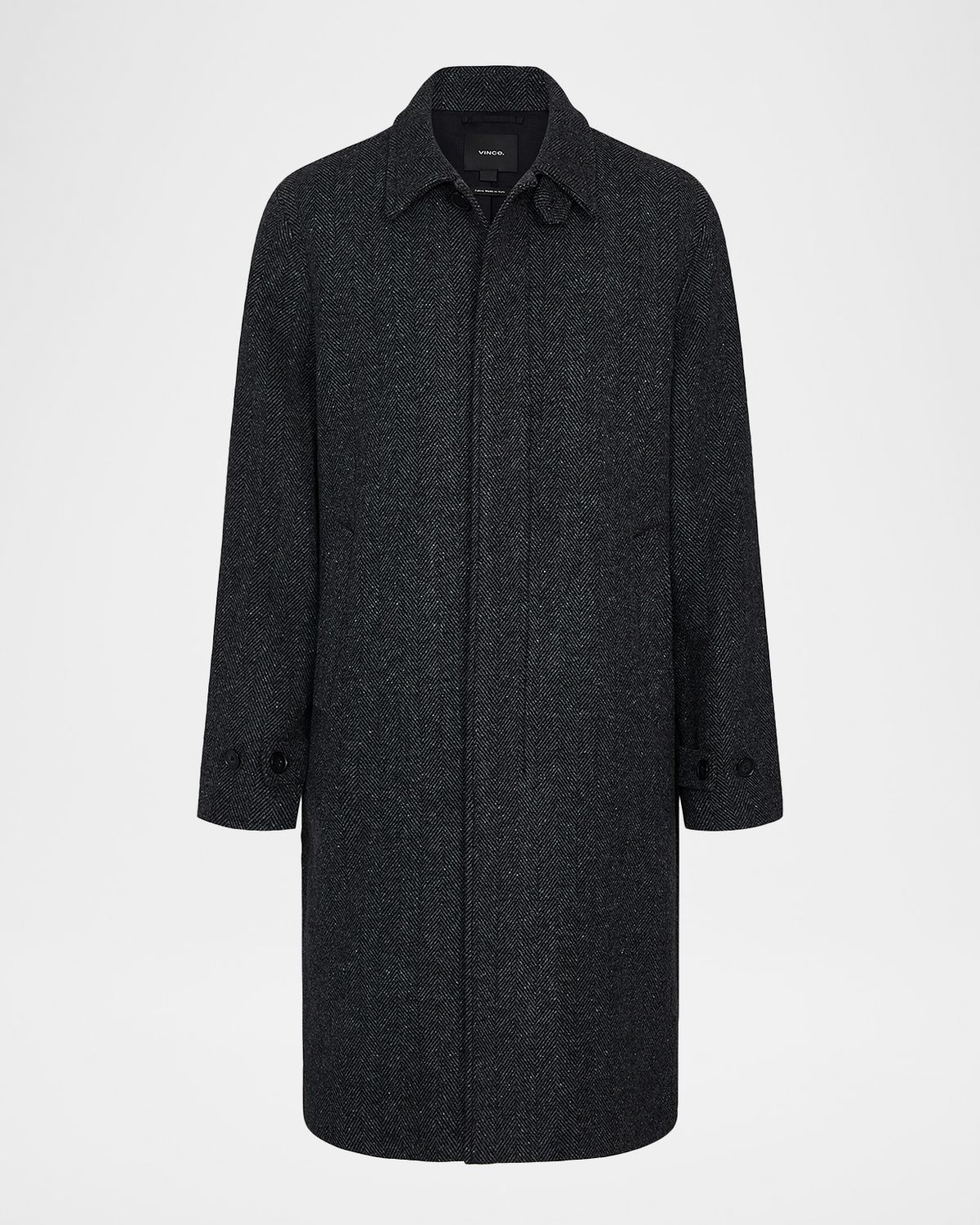 Vince Men 's Herringbone Balmacaan Coat